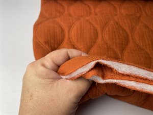 Quiltet dobbelt gauze - smuk rust